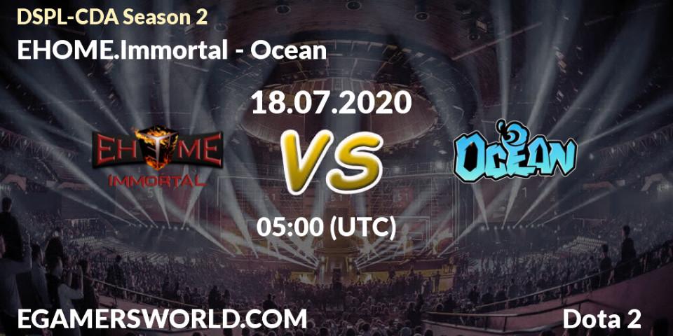 EHOME.Immortal vs Ocean: Betting TIp, Match Prediction. 18.07.20. Dota 2, Dota2 Secondary Professional League 2020 Season 2