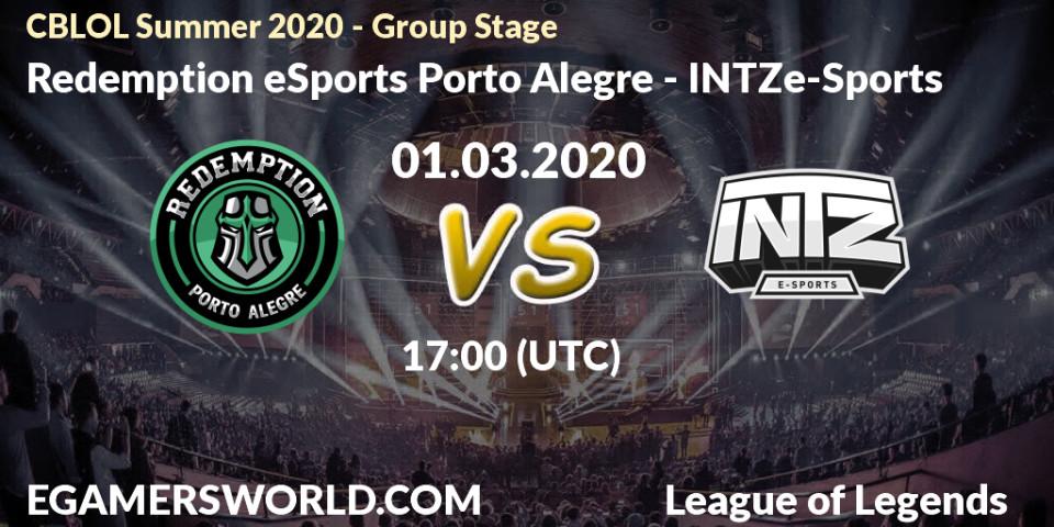 Redemption eSports Porto Alegre vs INTZ e-Sports: Betting TIp, Match Prediction. 01.03.20. LoL, CBLOL Summer 2020 - Group Stage