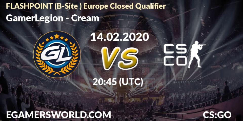 GamerLegion vs Cream: Betting TIp, Match Prediction. 14.02.20. CS2 (CS:GO), FLASHPOINT Europe Closed Qualifier