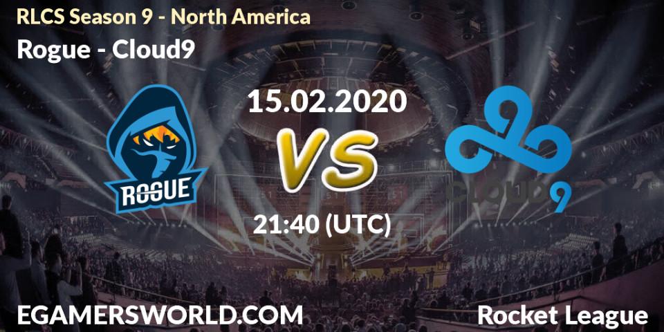 Rogue vs Cloud9: Betting TIp, Match Prediction. 15.02.20. Rocket League, RLCS Season 9 - North America