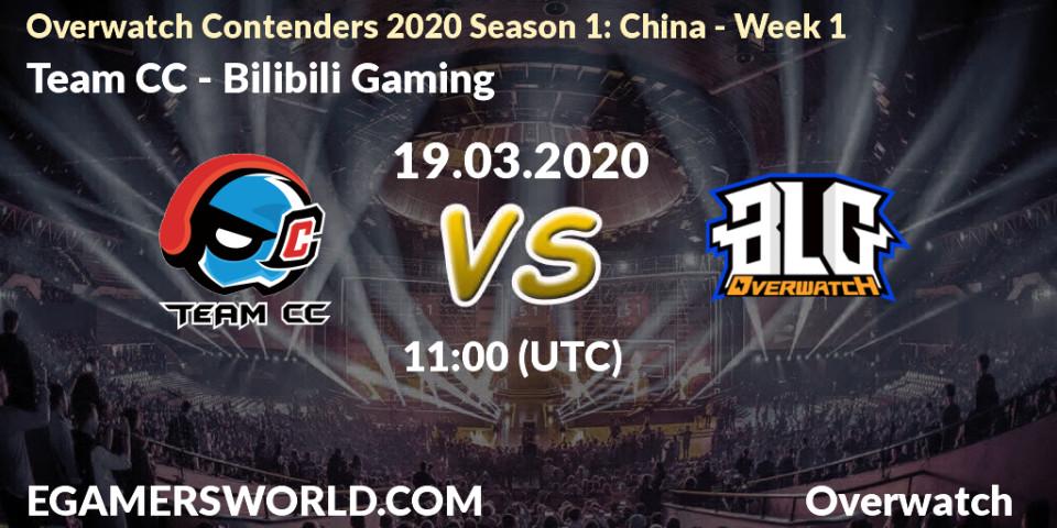Team CC vs Bilibili Gaming: Betting TIp, Match Prediction. 19.03.20. Overwatch, Overwatch Contenders 2020 Season 1: China - Week 1