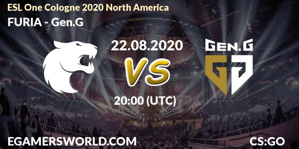 FURIA vs Gen.G: Betting TIp, Match Prediction. 22.08.2020 at 20:00. Counter-Strike (CS2), ESL One Cologne 2020 North America