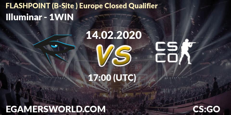 Illuminar vs 1WIN: Betting TIp, Match Prediction. 14.02.2020 at 17:15. Counter-Strike (CS2), FLASHPOINT Europe Closed Qualifier