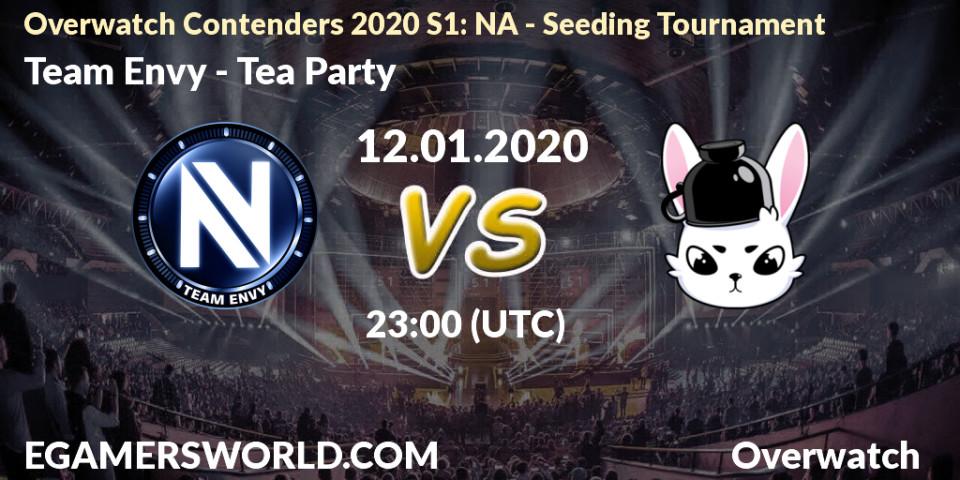 Team Envy vs Tea Party: Betting TIp, Match Prediction. 12.01.20. Overwatch, Overwatch Contenders 2020 S1: NA - Seeding Tournament