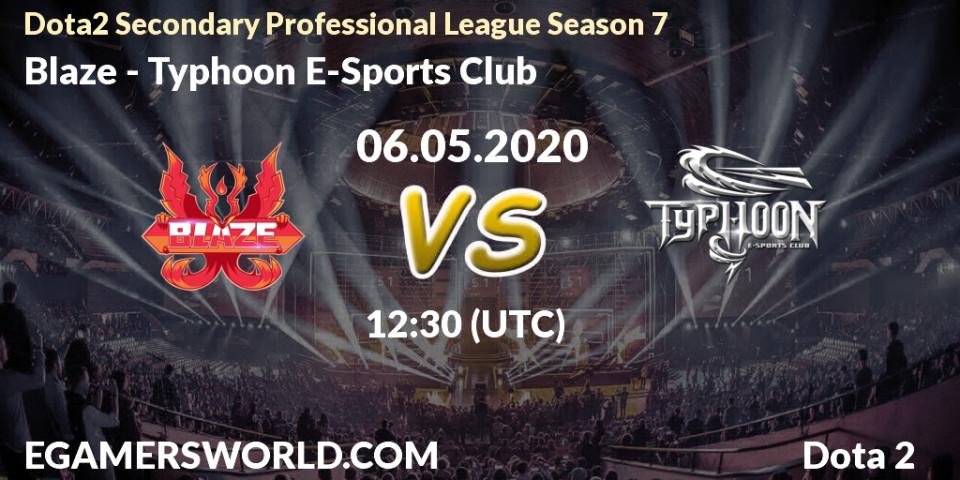 Blaze vs Typhoon E-Sports Club: Betting TIp, Match Prediction. 06.05.20. Dota 2, Dota2 Secondary Professional League 2020