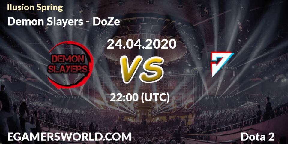 Demon Slayers vs DoZe: Betting TIp, Match Prediction. 24.04.20. Dota 2, Ilusion Spring