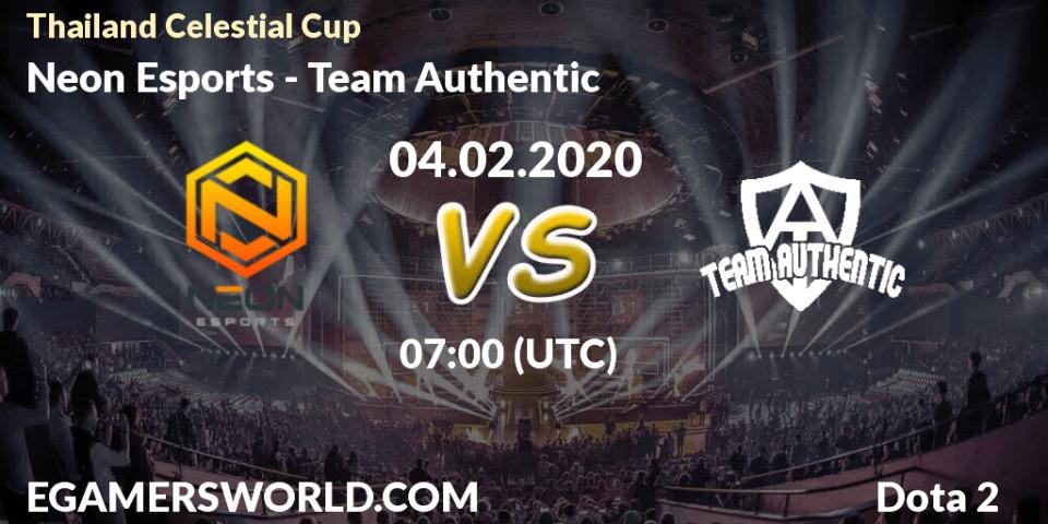 Neon Esports vs Team Authentic: Betting TIp, Match Prediction. 04.02.20. Dota 2, Thailand Celestial Cup