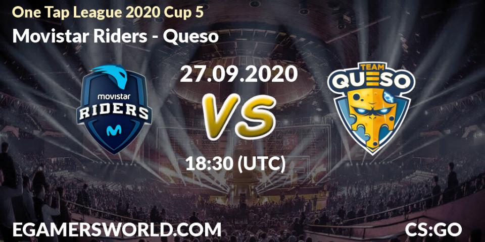 Movistar Riders vs Queso: Betting TIp, Match Prediction. 27.09.20. CS2 (CS:GO), One Tap League 2020 Cup 5
