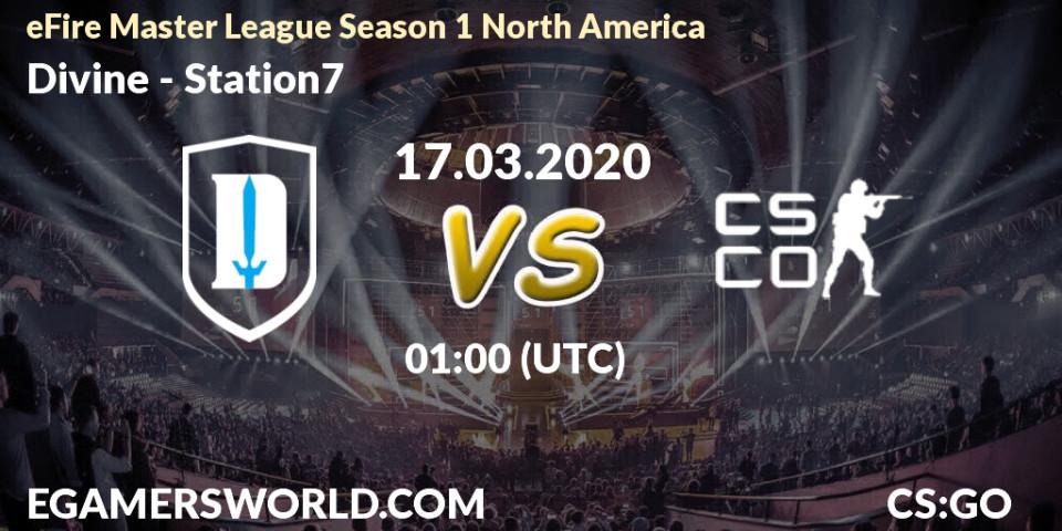 Divine vs Station7: Betting TIp, Match Prediction. 17.03.20. CS2 (CS:GO), eFire Master League Season 1 North America