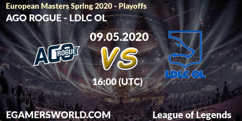 AGO ROGUE vs LDLC OL: Betting TIp, Match Prediction. 09.05.2020 at 15:45. LoL, European Masters Spring 2020 - Playoffs