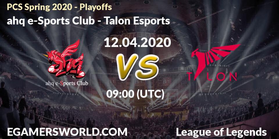 ahq e-Sports Club vs Talon Esports: Betting TIp, Match Prediction. 12.04.20. LoL, PCS Spring 2020 - Playoffs