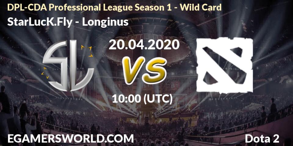 StarLucK.Fly vs Longinus: Betting TIp, Match Prediction. 20.04.2020 at 10:17. Dota 2, DPL-CDA Professional League Season 1 - Wild Card