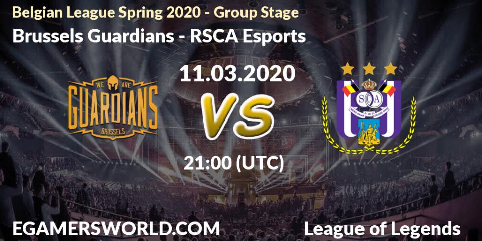 Brussels Guardians vs RSCA Esports: Betting TIp, Match Prediction. 11.03.2020 at 21:00. LoL, Belgian League Spring 2020 - Group Stage