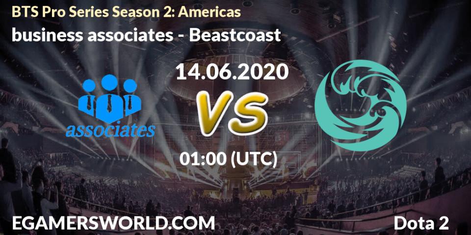 business associates vs Beastcoast: Betting TIp, Match Prediction. 14.06.2020 at 01:33. Dota 2, BTS Pro Series Season 2: Americas