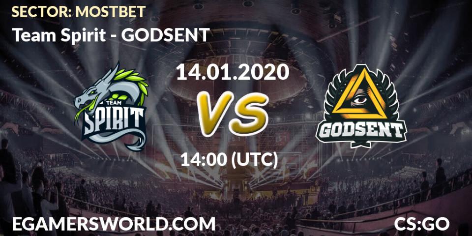 Team Spirit vs GODSENT: Betting TIp, Match Prediction. 14.01.20. CS2 (CS:GO), SECTOR: MOSTBET
