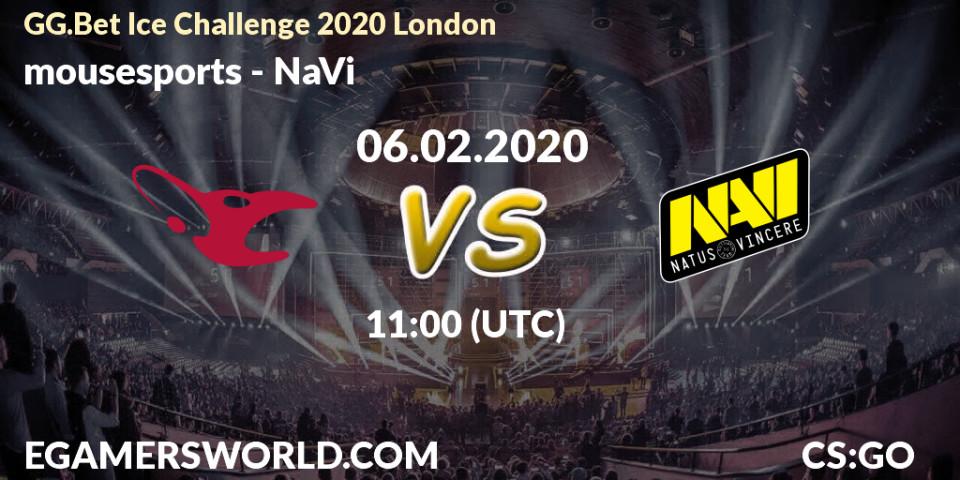 mousesports vs NaVi: Betting TIp, Match Prediction. 06.02.20. CS2 (CS:GO), GG.Bet Ice Challenge 2020 London