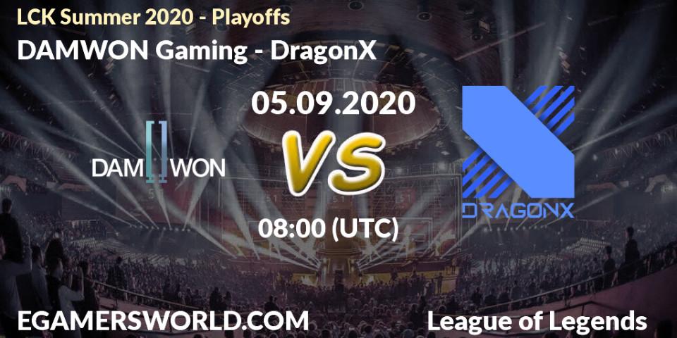 DAMWON Gaming vs DragonX: Betting TIp, Match Prediction. 05.09.20. LoL, LCK Summer 2020 - Playoffs