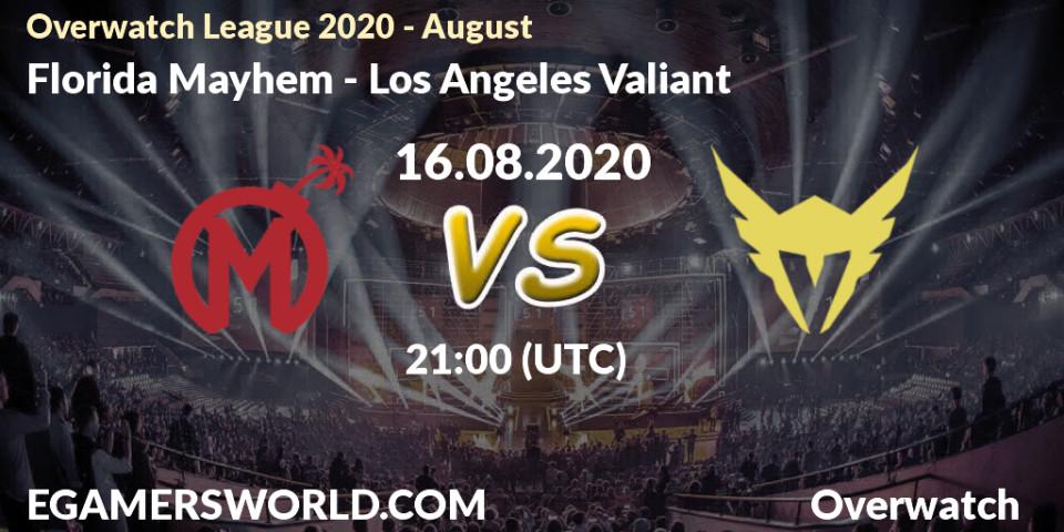 Florida Mayhem vs Los Angeles Valiant: Betting TIp, Match Prediction. 16.08.20. Overwatch, Overwatch League 2020 - August