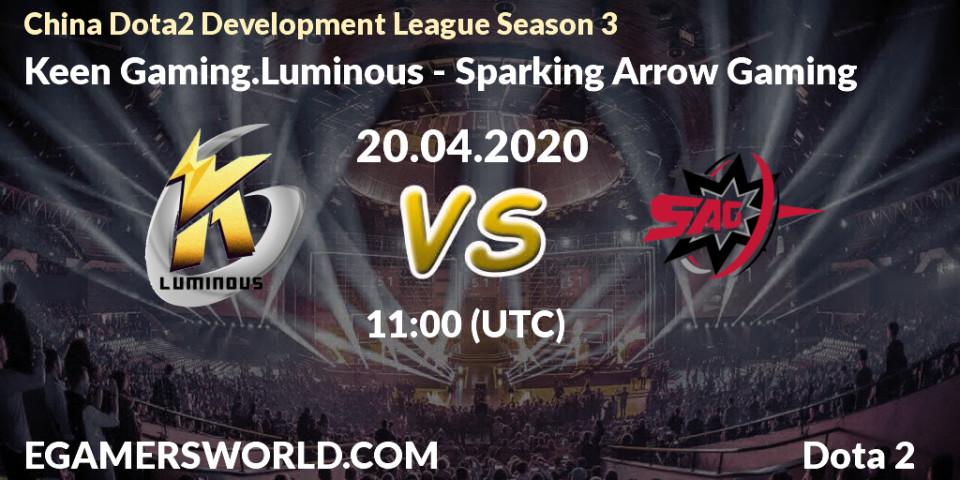 Keen Gaming.Luminous vs Sparking Arrow Gaming: Betting TIp, Match Prediction. 20.04.20. Dota 2, China Dota2 Development League Season 3