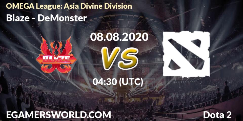 Blaze vs DeMonster: Betting TIp, Match Prediction. 08.08.20. Dota 2, OMEGA League: Asia Divine Division