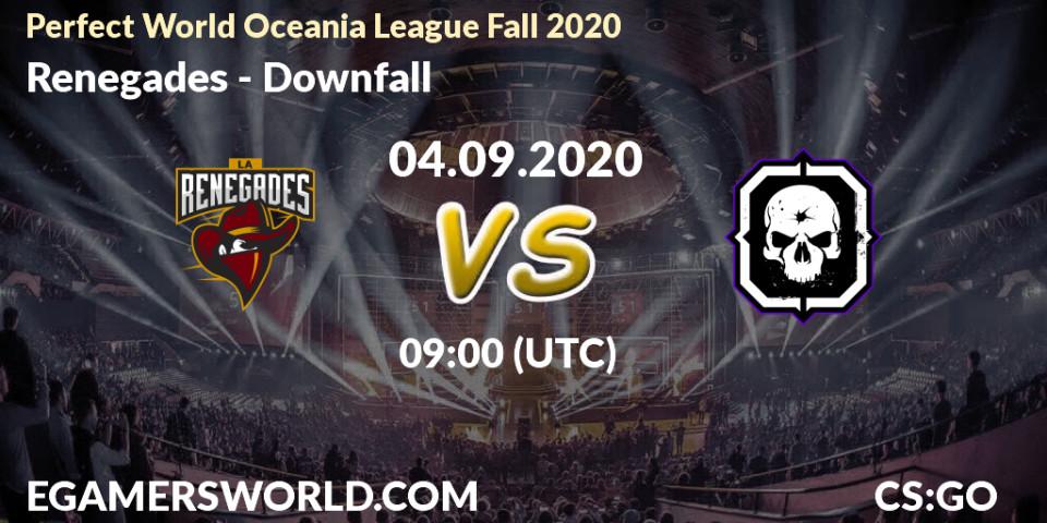 Renegades vs Downfall: Betting TIp, Match Prediction. 04.09.20. CS2 (CS:GO), Perfect World Oceania League Fall 2020