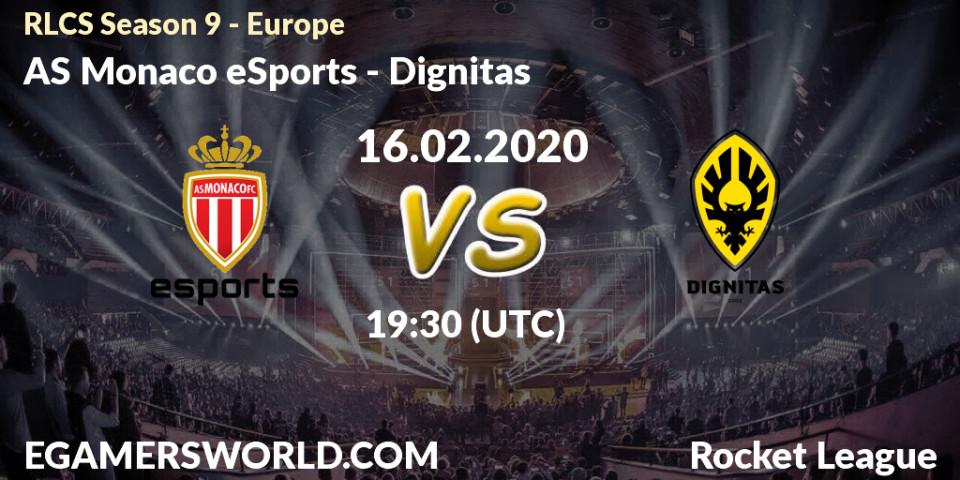 AS Monaco eSports vs Dignitas: Betting TIp, Match Prediction. 16.02.20. Rocket League, RLCS Season 9 - Europe