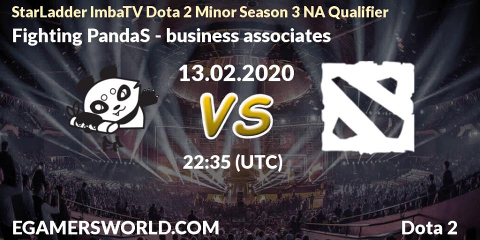 Fighting PandaS vs business associates: Betting TIp, Match Prediction. 13.02.20. Dota 2, StarLadder ImbaTV Dota 2 Minor Season 3 NA Qualifier
