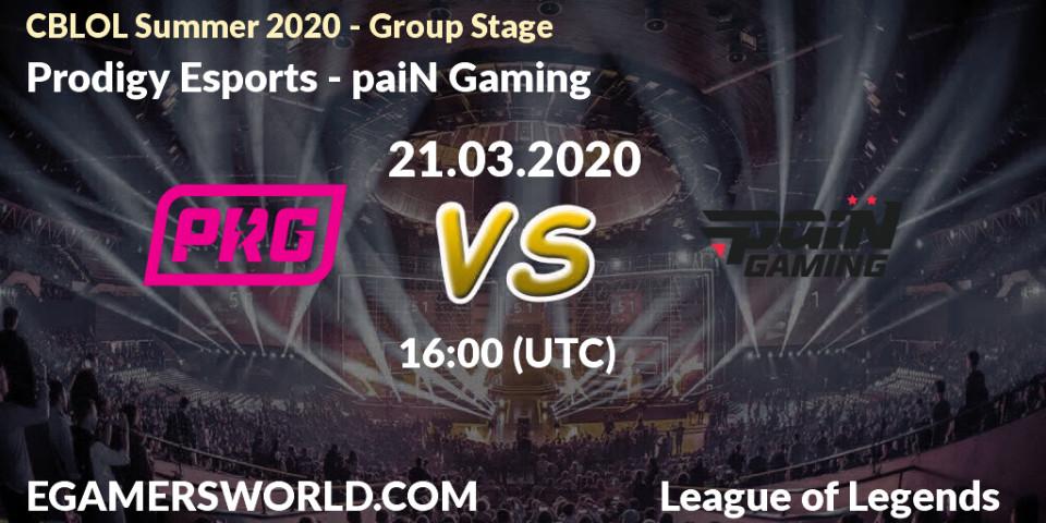 Prodigy Esports vs paiN Gaming: Betting TIp, Match Prediction. 10.04.20. LoL, CBLOL Summer 2020 - Group Stage