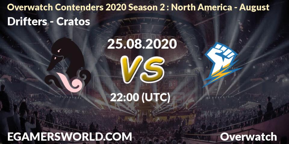 Drifters vs Cratos: Betting TIp, Match Prediction. 25.08.2020 at 22:00. Overwatch, Overwatch Contenders 2020 Season 2: North America - August