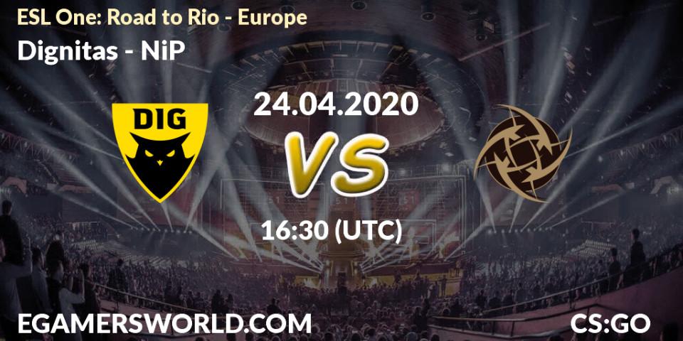 Dignitas vs NiP: Betting TIp, Match Prediction. 24.04.20. CS2 (CS:GO), ESL One: Road to Rio - Europe