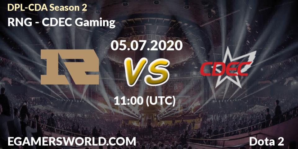 RNG vs CDEC Gaming: Betting TIp, Match Prediction. 05.07.2020 at 11:12. Dota 2, DPL-CDA Professional League Season 2