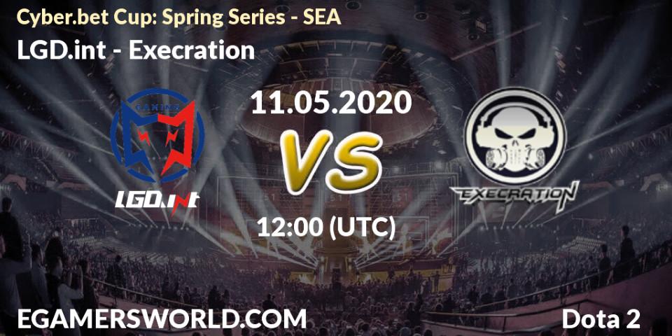LGD.int vs Execration: Betting TIp, Match Prediction. 11.05.2020 at 13:21. Dota 2, Cyber.bet Cup: Spring Series - SEA