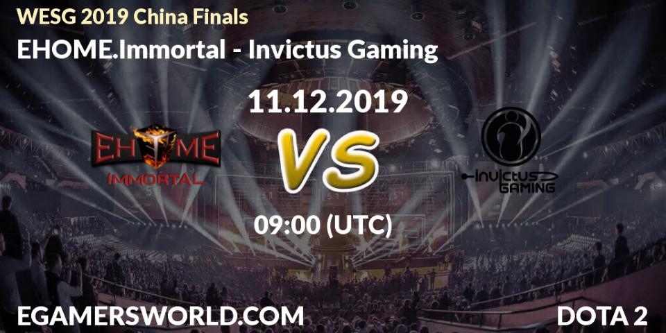 EHOME.Immortal vs Invictus Gaming: Betting TIp, Match Prediction. 11.12.19. Dota 2, WESG 2019 China Finals