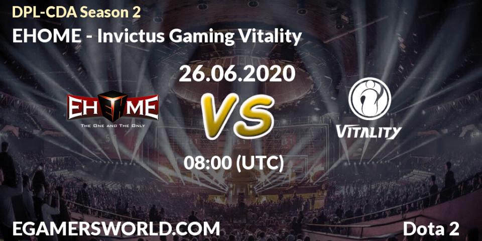 EHOME vs Invictus Gaming Vitality: Betting TIp, Match Prediction. 26.06.20. Dota 2, DPL-CDA Professional League Season 2