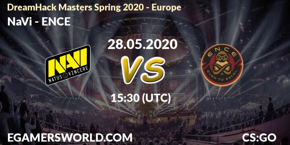 NaVi vs ENCE: Betting TIp, Match Prediction. 28.05.2020 at 15:30. Counter-Strike (CS2), DreamHack Masters Spring 2020 - Europe