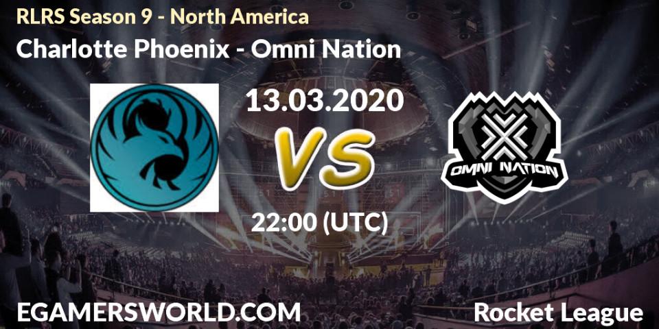 Charlotte Phoenix vs Omni Nation: Betting TIp, Match Prediction. 13.03.2020 at 22:00. Rocket League, RLRS Season 9 - North America