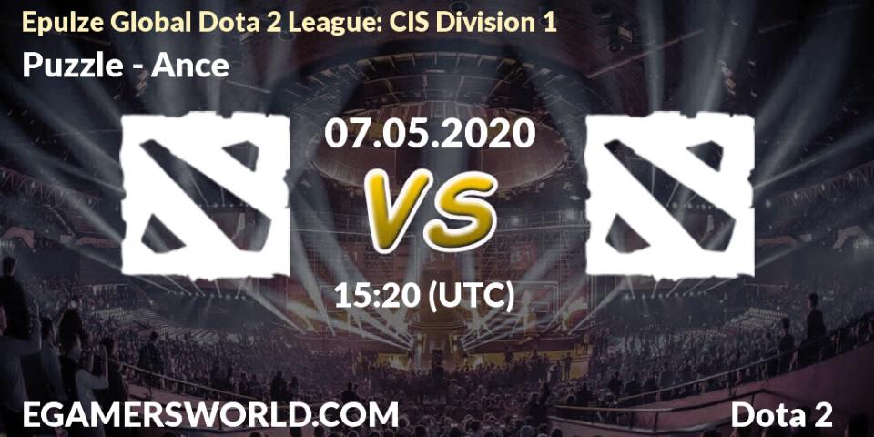 Puzzle vs Ance: Betting TIp, Match Prediction. 07.05.2020 at 15:58. Dota 2, Epulze Global Dota 2 League: CIS Division 1