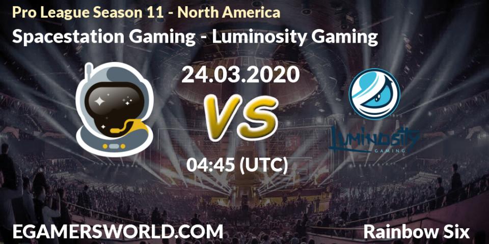 Spacestation Gaming vs Luminosity Gaming: Betting TIp, Match Prediction. 24.03.20. Rainbow Six, Pro League Season 11 - North America