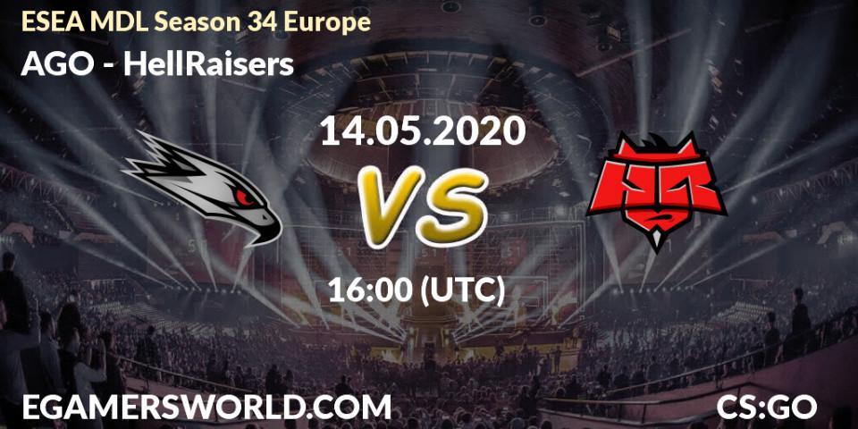AGO vs HellRaisers: Betting TIp, Match Prediction. 14.05.20. CS2 (CS:GO), ESEA MDL Season 34 Europe