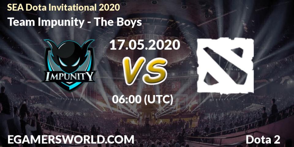 Team Impunity vs The Boys: Betting TIp, Match Prediction. 17.05.20. Dota 2, SEA Dota Invitational 2020