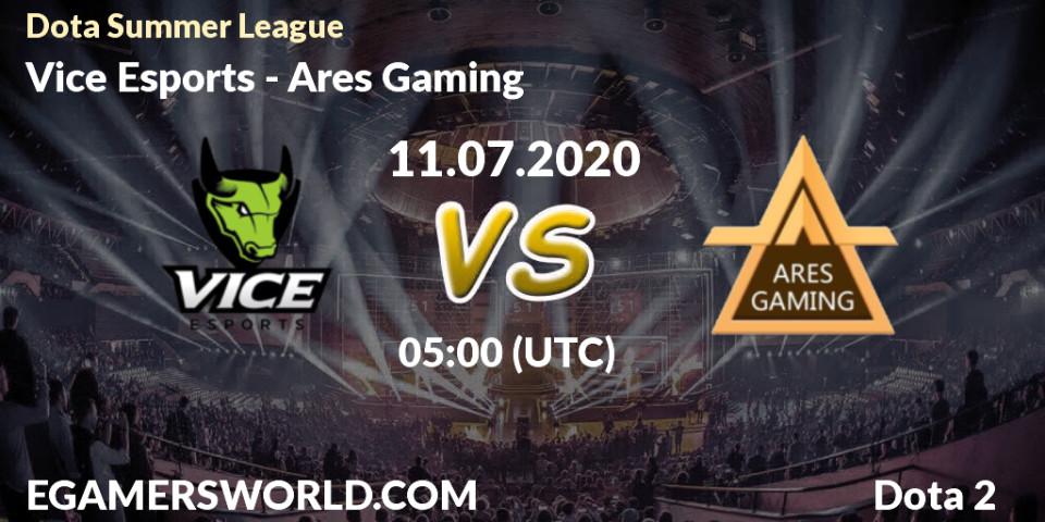 Vice Esports vs Ares Gaming: Betting TIp, Match Prediction. 11.07.2020 at 05:03. Dota 2, Dota Summer League