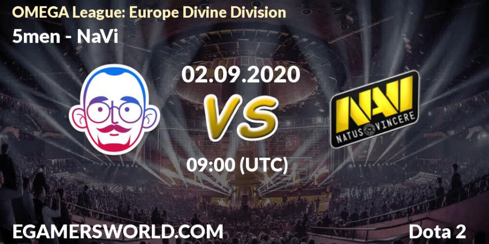 5men vs NaVi: Betting TIp, Match Prediction. 02.09.20. Dota 2, OMEGA League: Europe Divine Division