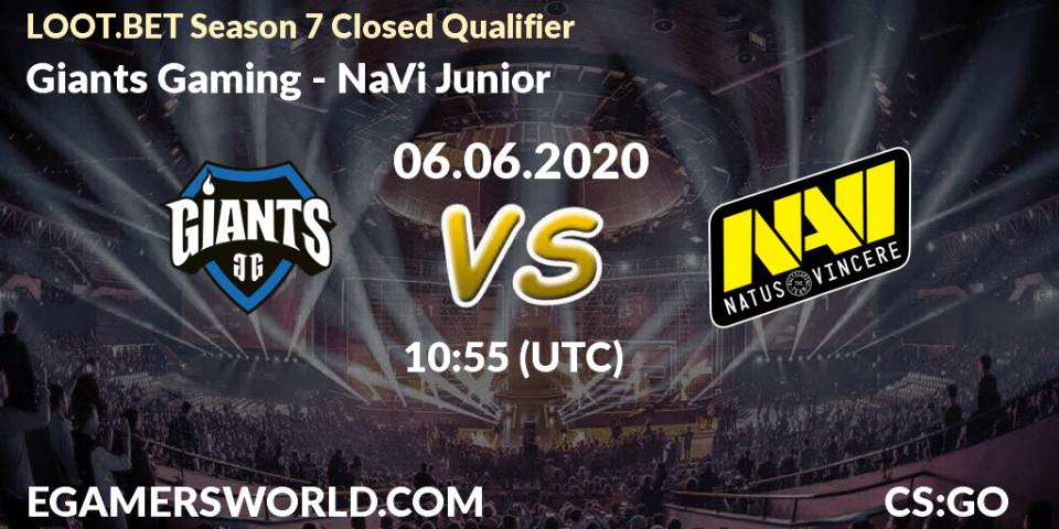 Giants Gaming vs NaVi Junior: Betting TIp, Match Prediction. 06.06.20. CS2 (CS:GO), LOOT.BET Season 7 Closed Qualifier