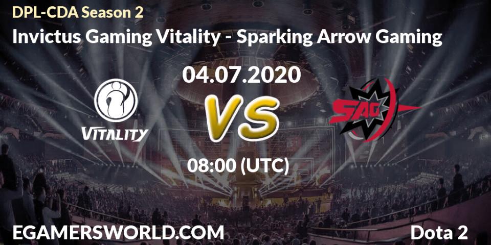Invictus Gaming Vitality vs Sparking Arrow Gaming: Betting TIp, Match Prediction. 04.07.20. Dota 2, DPL-CDA Professional League Season 2