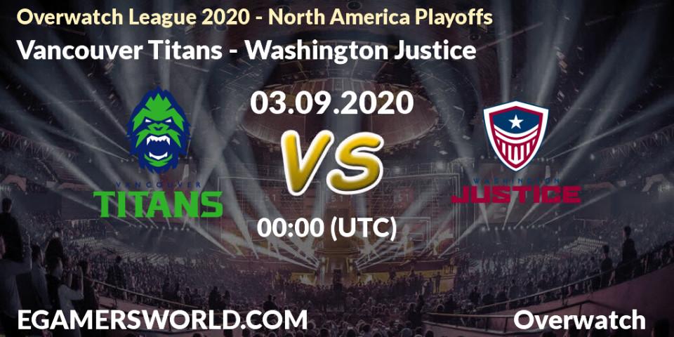 Vancouver Titans vs Washington Justice: Betting TIp, Match Prediction. 03.09.20. Overwatch, Overwatch League 2020 - North America Playoffs