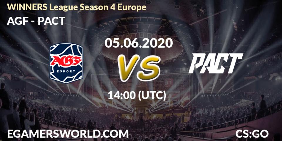 AGF vs PACT: Betting TIp, Match Prediction. 05.06.2020 at 14:05. Counter-Strike (CS2), WINNERS League Season 4 Europe