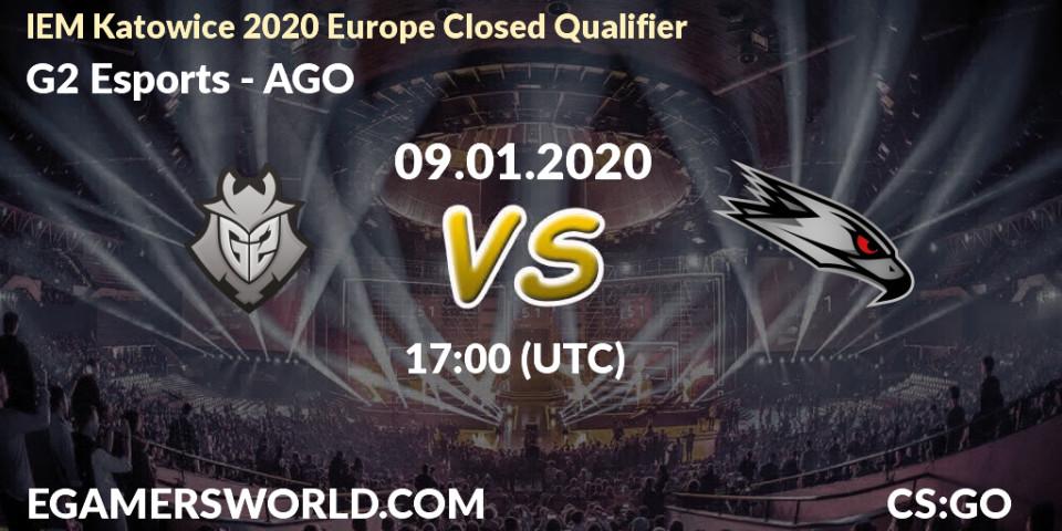 G2 Esports vs AGO: Betting TIp, Match Prediction. 09.01.20. CS2 (CS:GO), IEM Katowice 2020 Europe Closed Qualifier