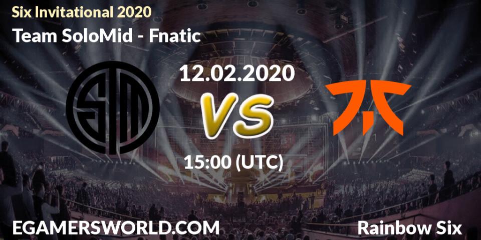 Team SoloMid vs Fnatic: Betting TIp, Match Prediction. 12.02.20. Rainbow Six, Six Invitational 2020