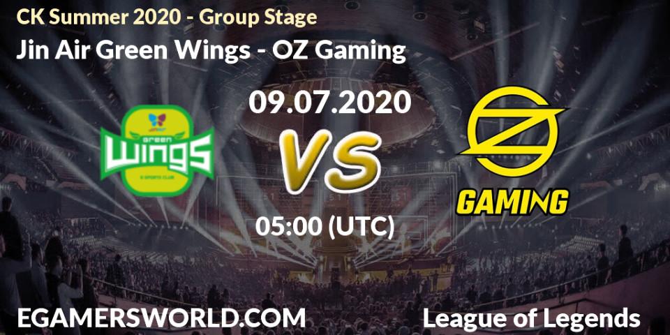 Jin Air Green Wings vs OZ Gaming: Betting TIp, Match Prediction. 09.07.20. LoL, CK Summer 2020 - Group Stage