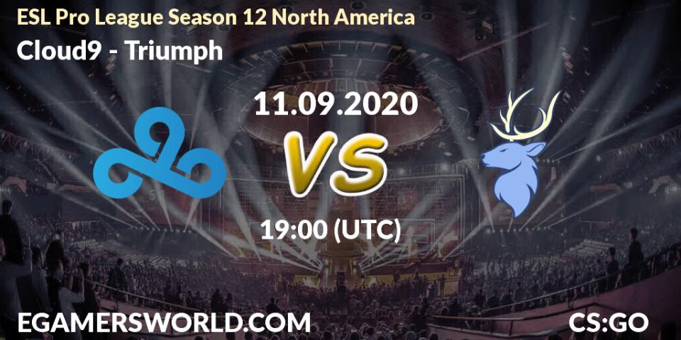 Cloud9 vs Triumph: Betting TIp, Match Prediction. 11.09.2020 at 19:00. Counter-Strike (CS2), ESL Pro League Season 12 North America